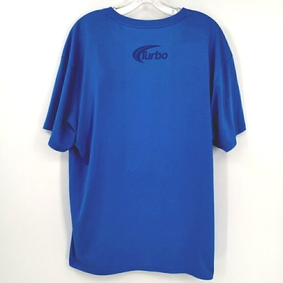 Turbo Bowling Driven2Bowl Men's XL Blue Tee Shirt - Picture 8 of 11